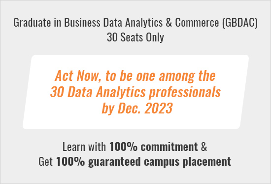 Graduate In Business Data Analytics & Commerce | BSBS-The B-School